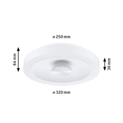 Paulmann LED-Deckenlampe Volea, weiß/silber Ø 32 cm IP44 dim