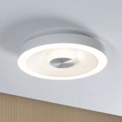 Paulmann LED-Deckenlampe Volea, weiß/silber Ø 32 cm IP44 dim