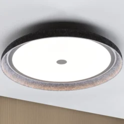 Paulmann LED-Deckenlampe Zarina, anthrazit, Filz, 3-step-dim