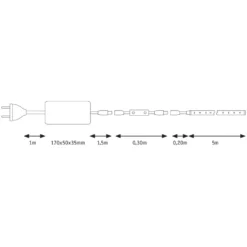 Paulmann LED-Dekoleuchte SimpLED 5 m, 3.000 K