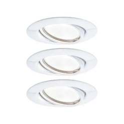 Paulmann LED-Einbauspot Base Coin weiß ein/aus, 3 Stk. 3000K
