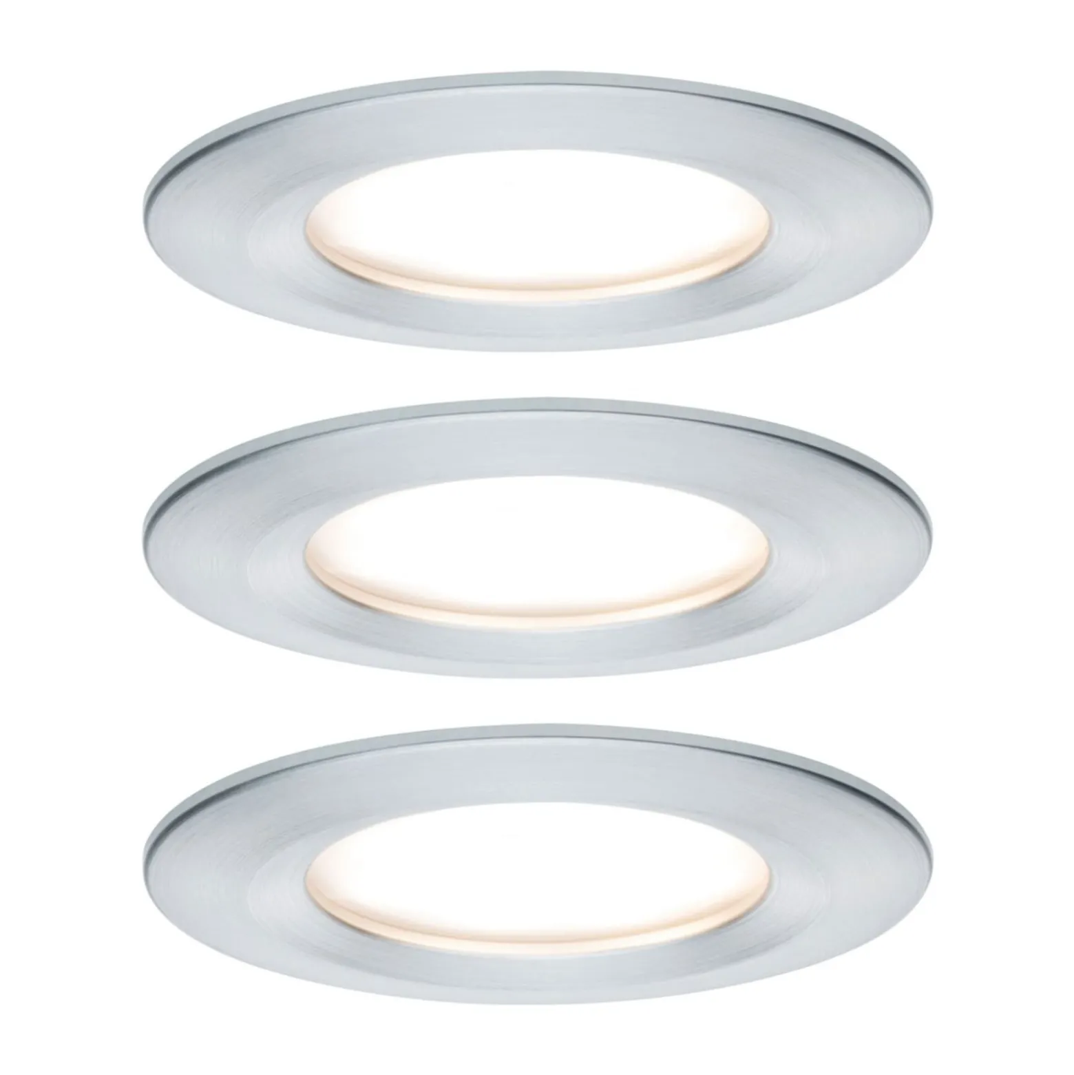 Paulmann LED-Einbauspot Nova Coin 3er aluminium rund dimmbar