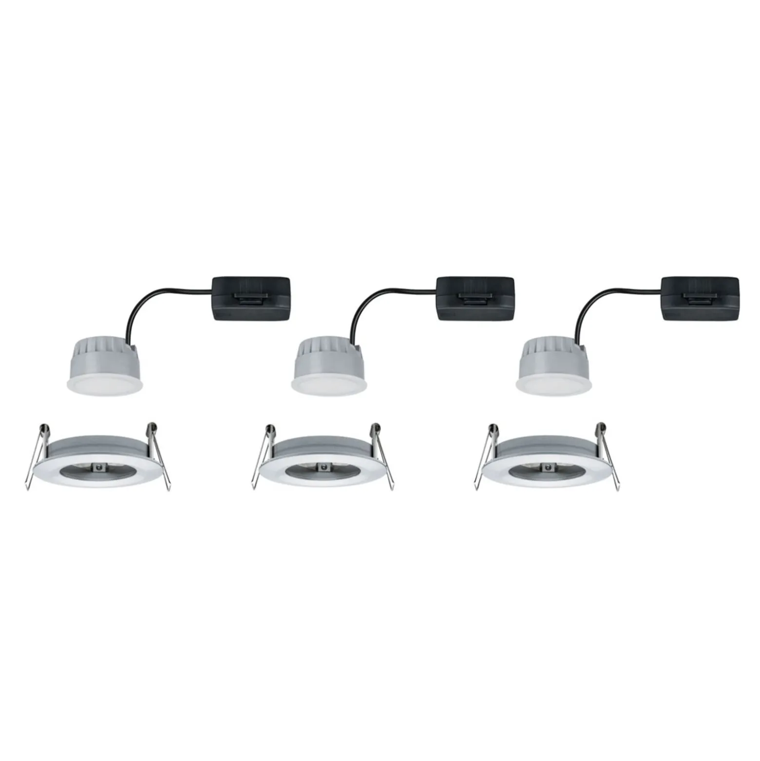 Paulmann LED-Einbauspot Nova Coin 3er aluminium rund dimmbar