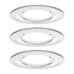 Paulmann LED-Einbauspot Nova Coin 3er chrom rund dimmbar