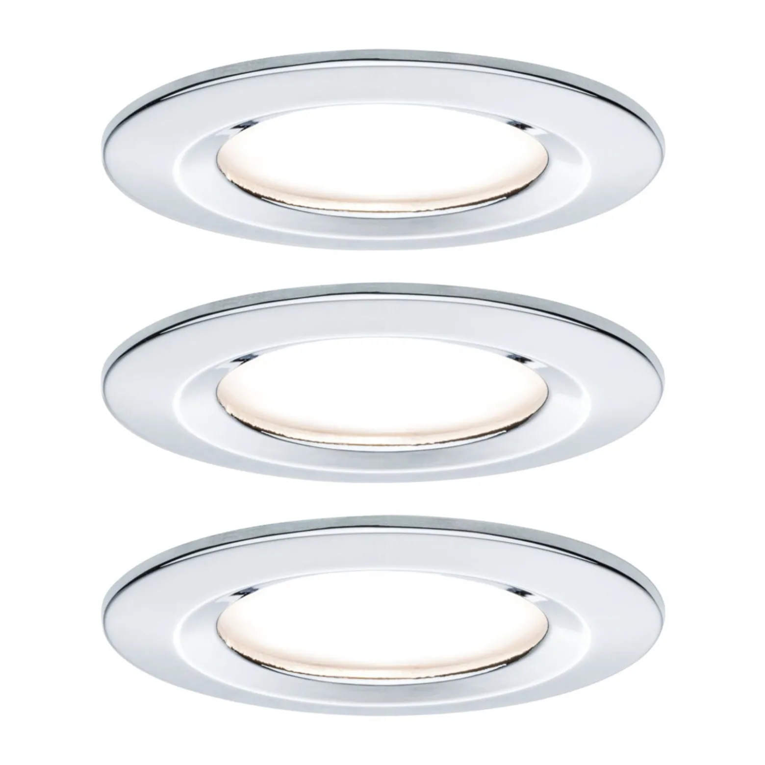 Paulmann LED-Einbauspot Nova Coin 3er chrom rund dimmbar