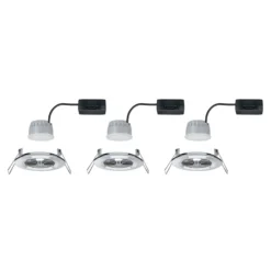 Paulmann LED-Einbauspot Nova Coin 3er chrom rund dimmbar