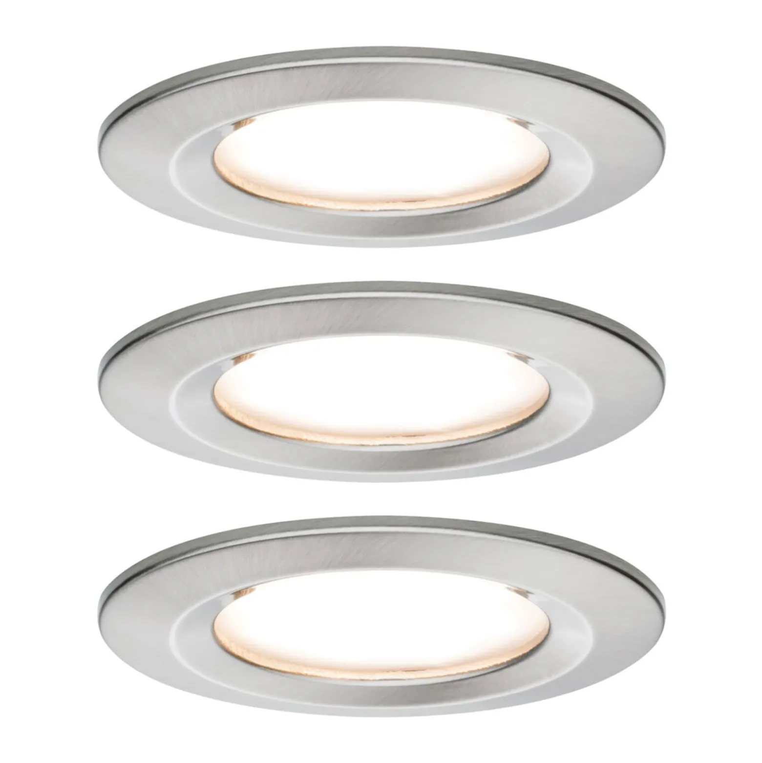 Paulmann LED-Einbauspot Nova Coin 3er eisen rund dimmbar