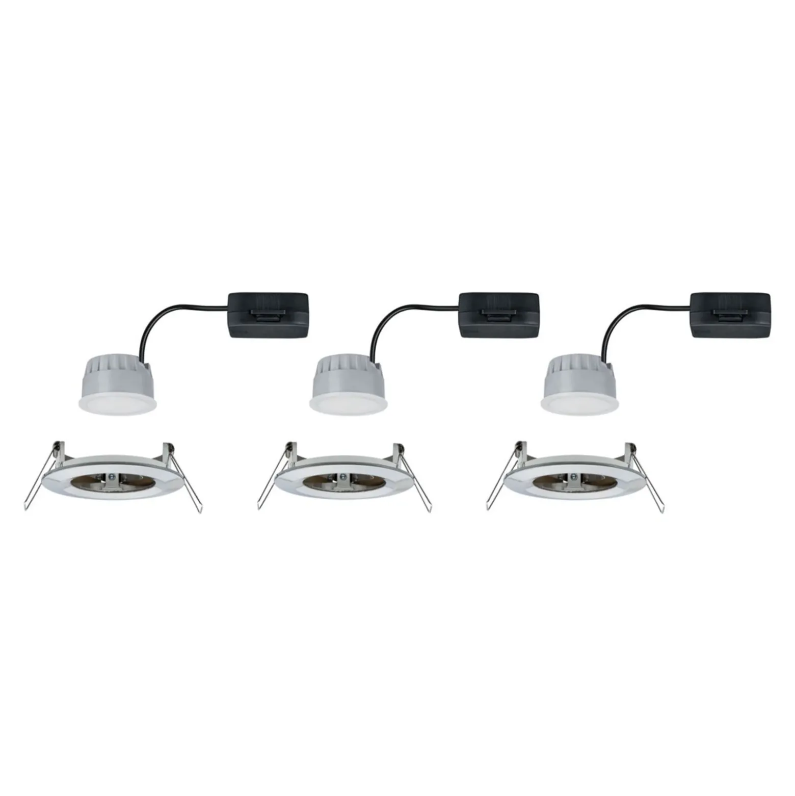 Paulmann LED-Einbauspot Nova Coin 3er eisen rund dimmbar