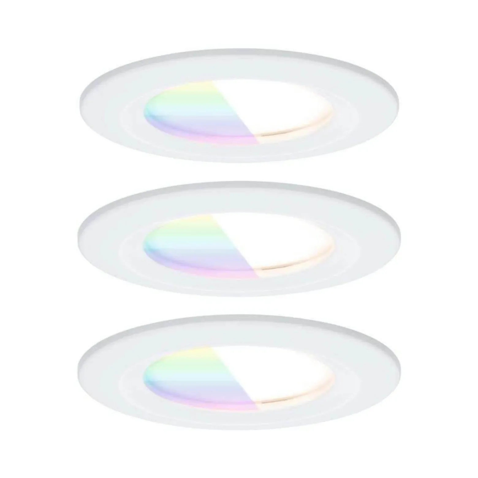 Paulmann LED-Einbauspot Nova Coin Smart weiß RGBW 3er 7,8cm