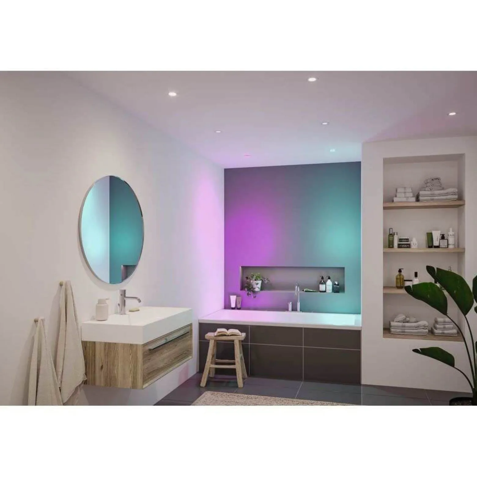 Paulmann LED-Einbauspot Nova Coin Smart weiß RGBW 3er 7,8cm