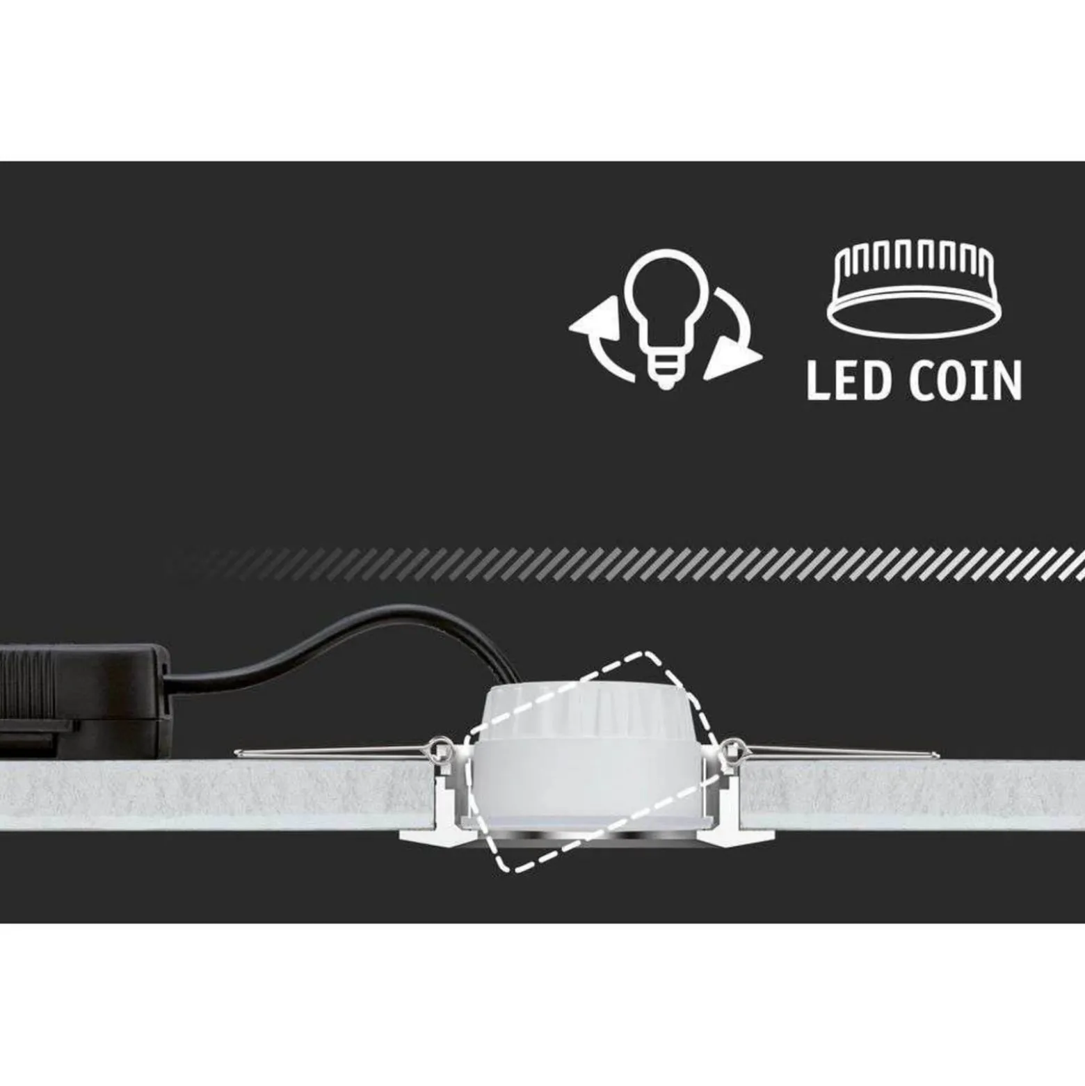 Paulmann LED-Einbauspot Nova Coin Smart weiß RGBW 3er 7,8cm