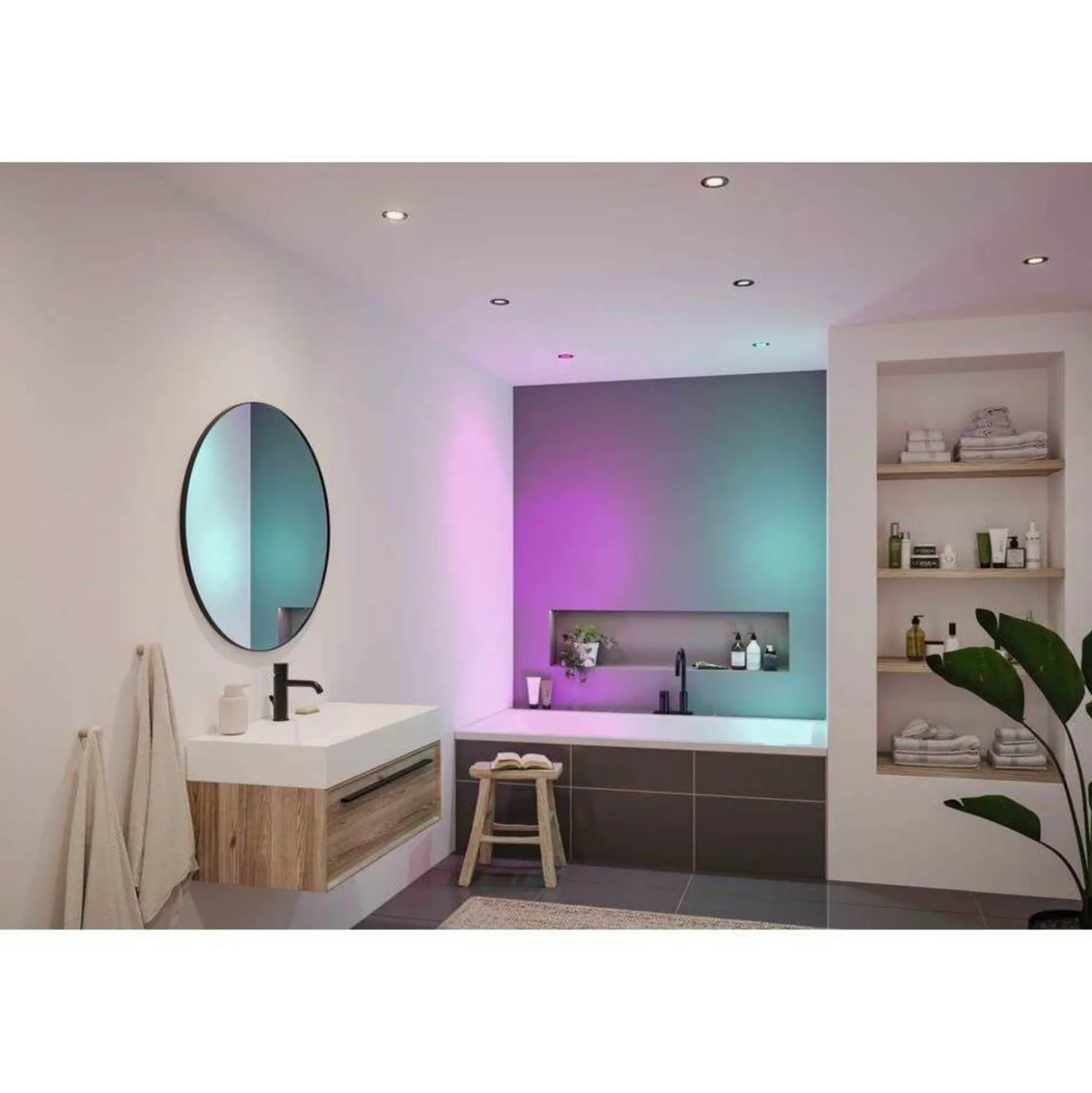 Paulmann LED-Einbauspot Nova Coin Smart weiß RGBW 3er 7,8cm