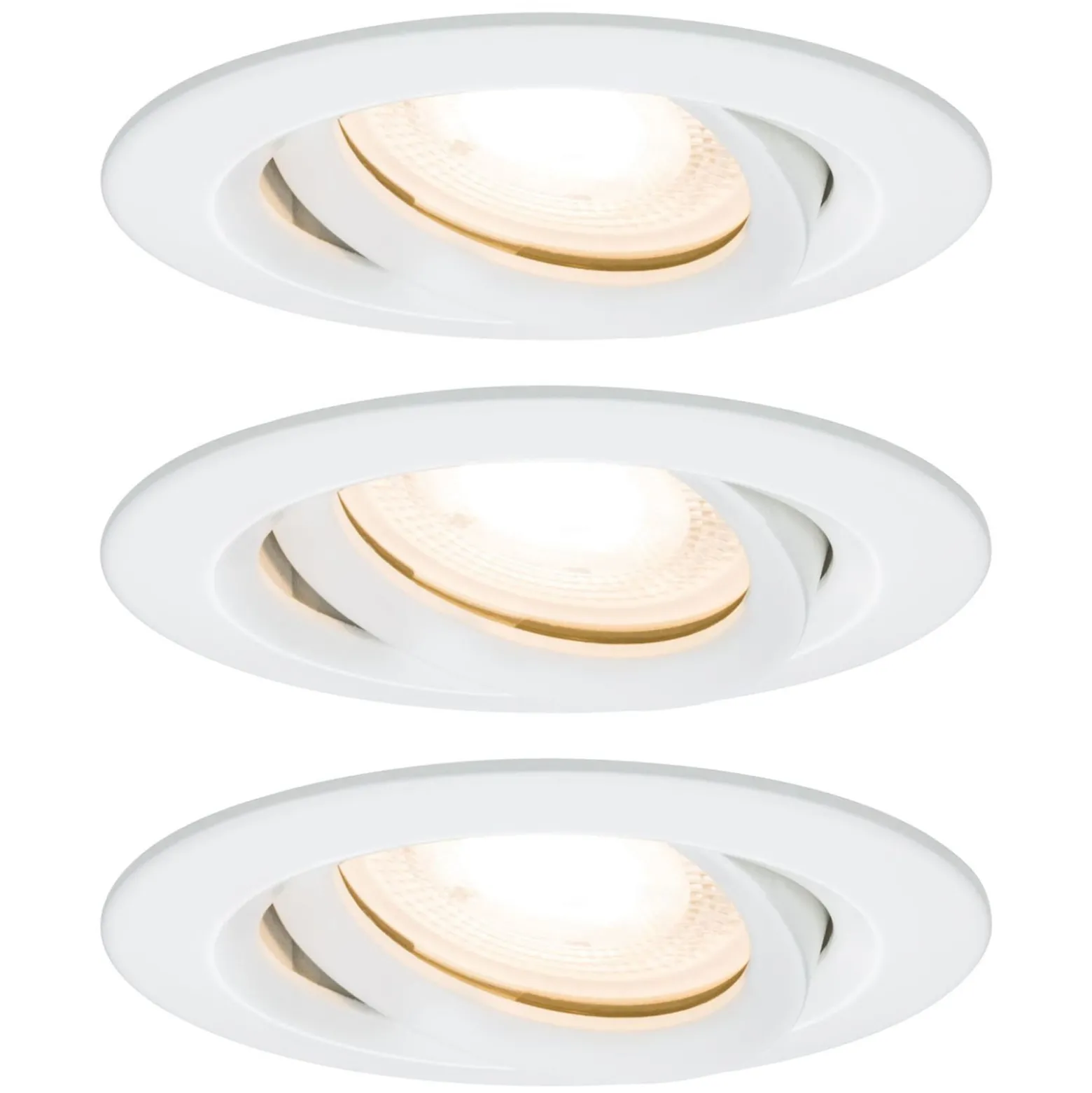 Paulmann LED-Einbauspot Nova 3er weiß, dimmbar, IP65, 2700K