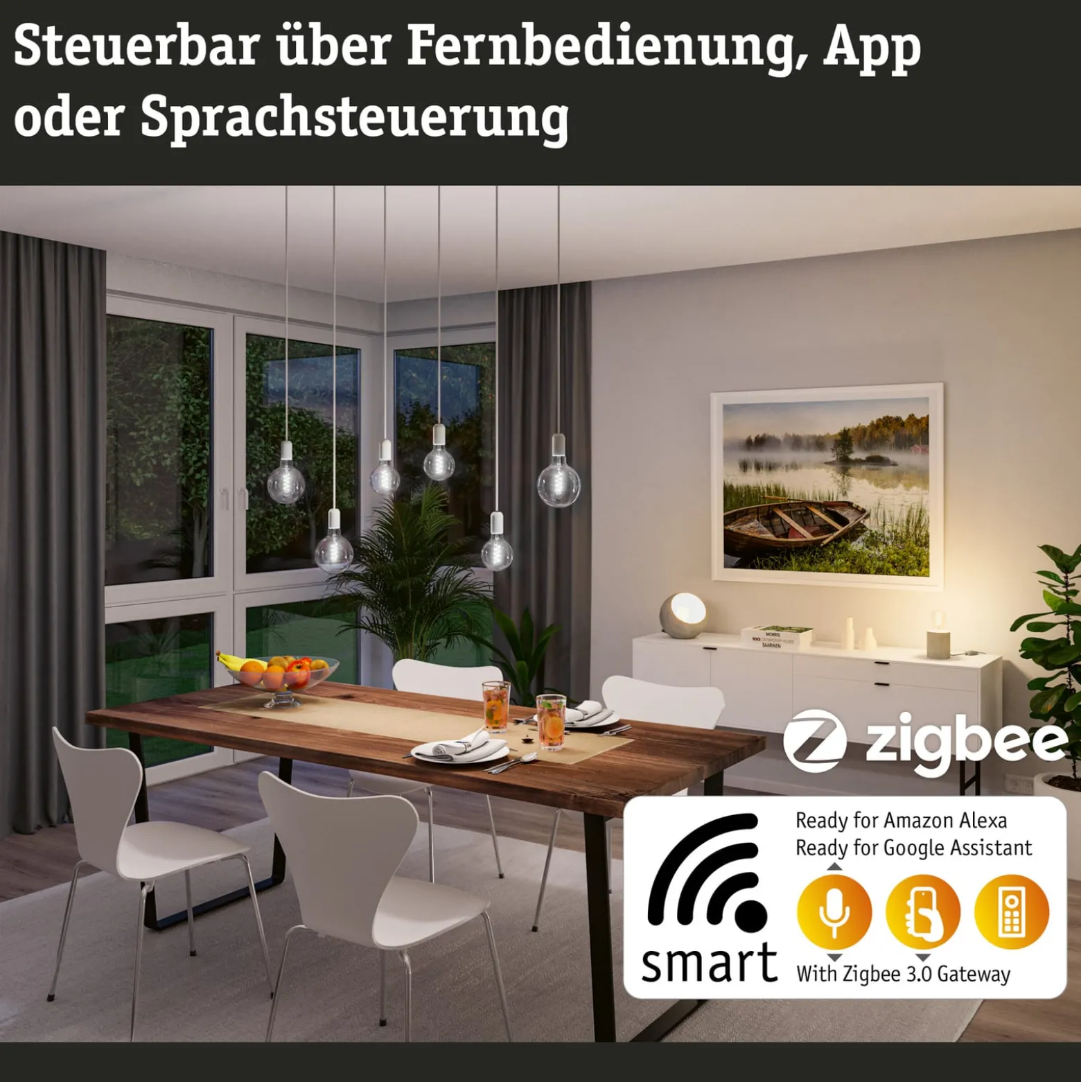 Paulmann LED-Globe G125 Zigbee E27 7,5W gold CCT