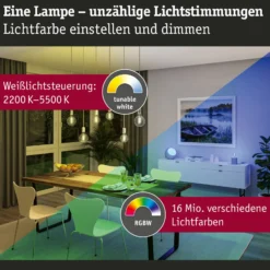 Paulmann LED-Globe G125 Zigbee E27 6,3W gold RGBW
