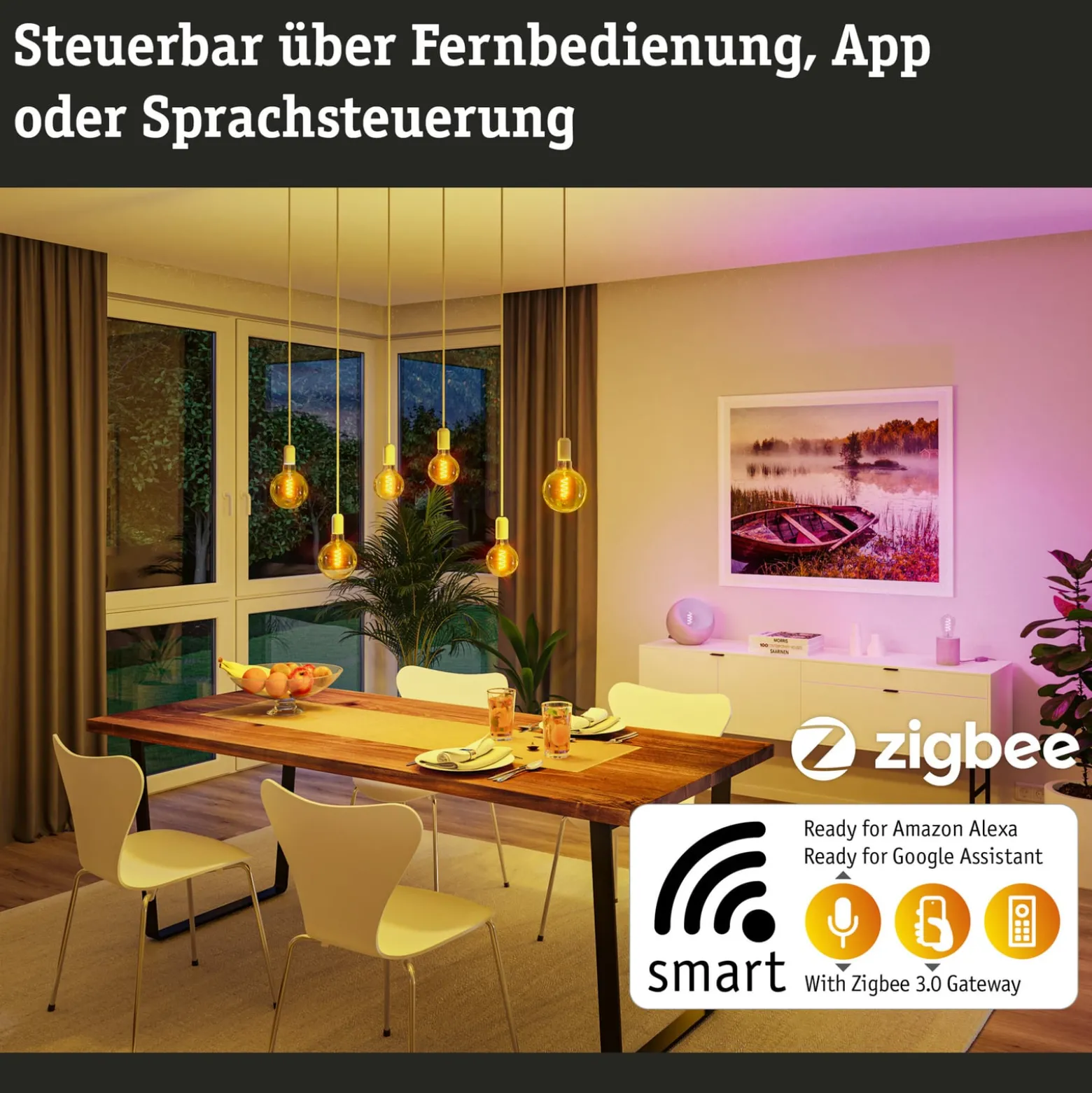 Paulmann LED-Globe G125 Zigbee E27 6,3W gold RGBW