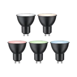 Paulmann LED GU10 4,8W 350lm Zigbee schwarz 3er
