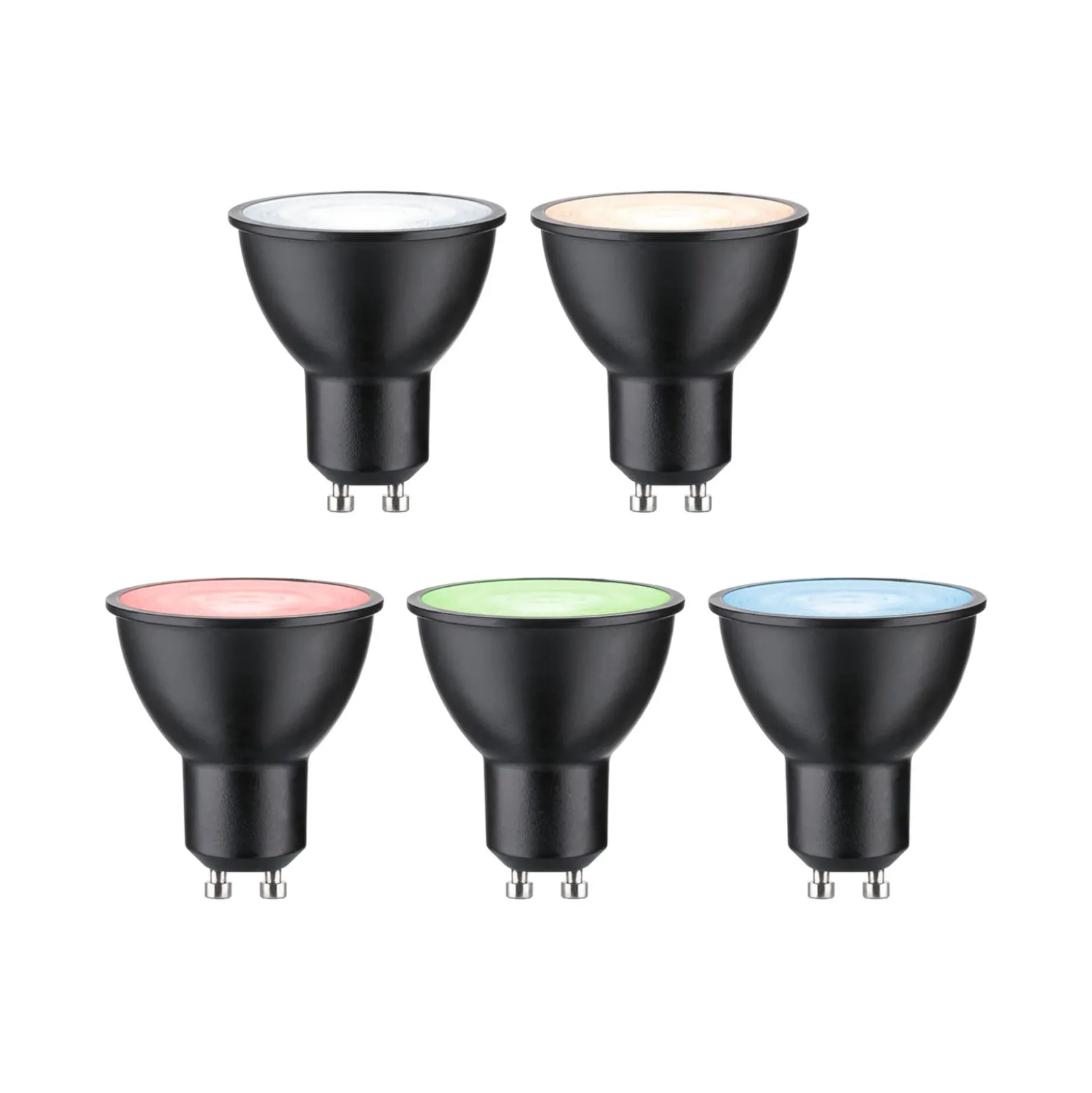 Paulmann LED GU10 4,8W 350lm Zigbee schwarz 3er