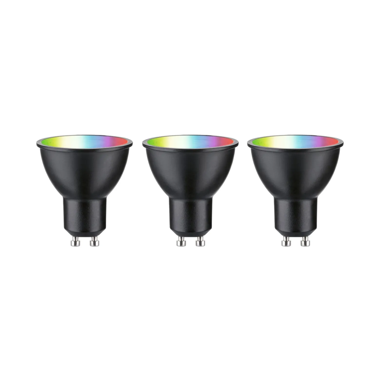 Paulmann LED GU10 4,8W 350lm Zigbee schwarz 3er