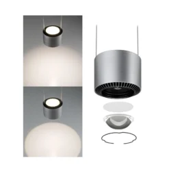 Paulmann LED-Hängelampe Aldan, aluminium, dimmbar, 3-flg.