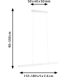 Paulmann LED-Hängelampe Aptare, schwarz, 2700K, smart, dim.