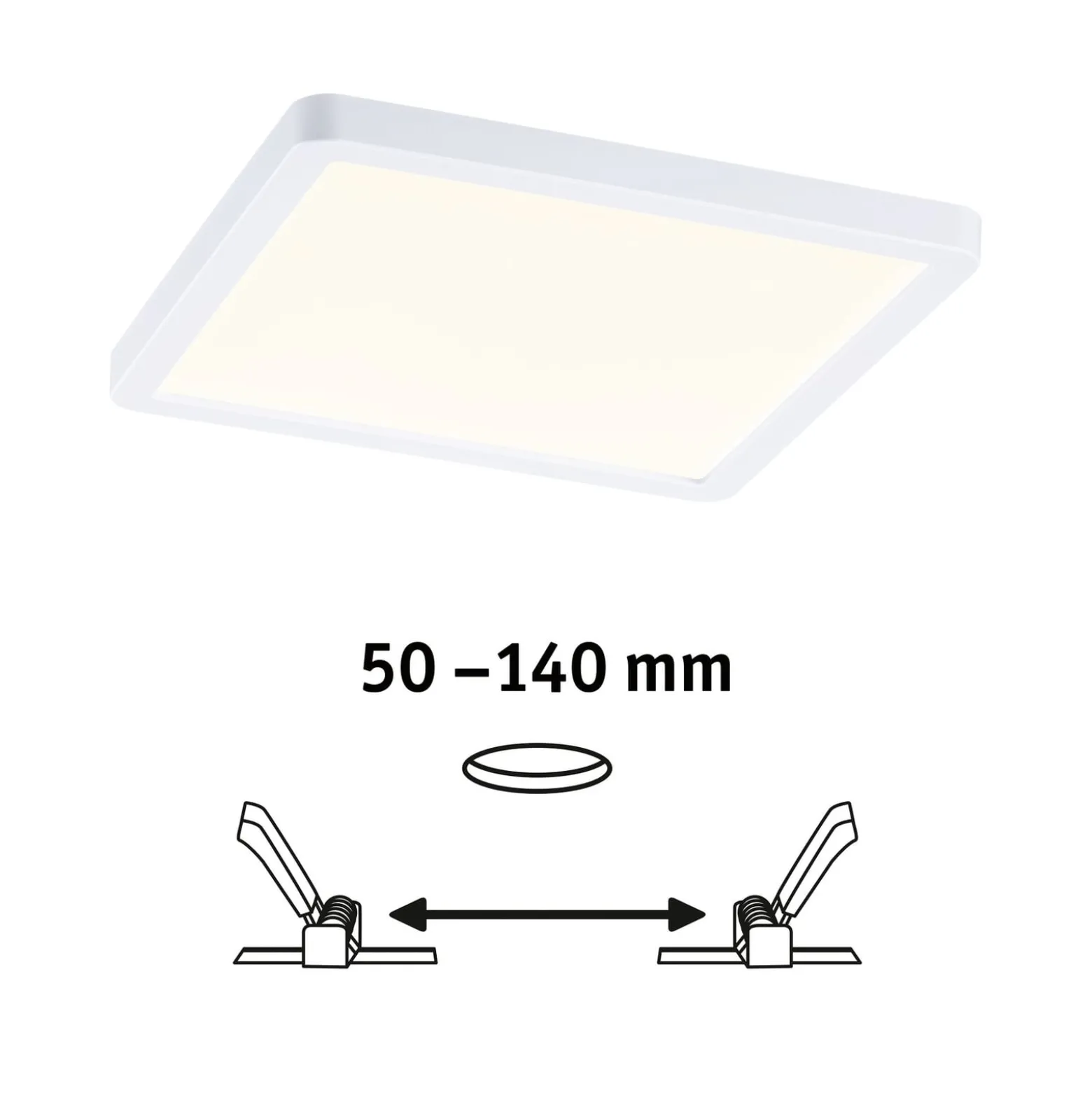 Paulmann LED-Panel Areo 3.000K eckig 17,5 cm weiß