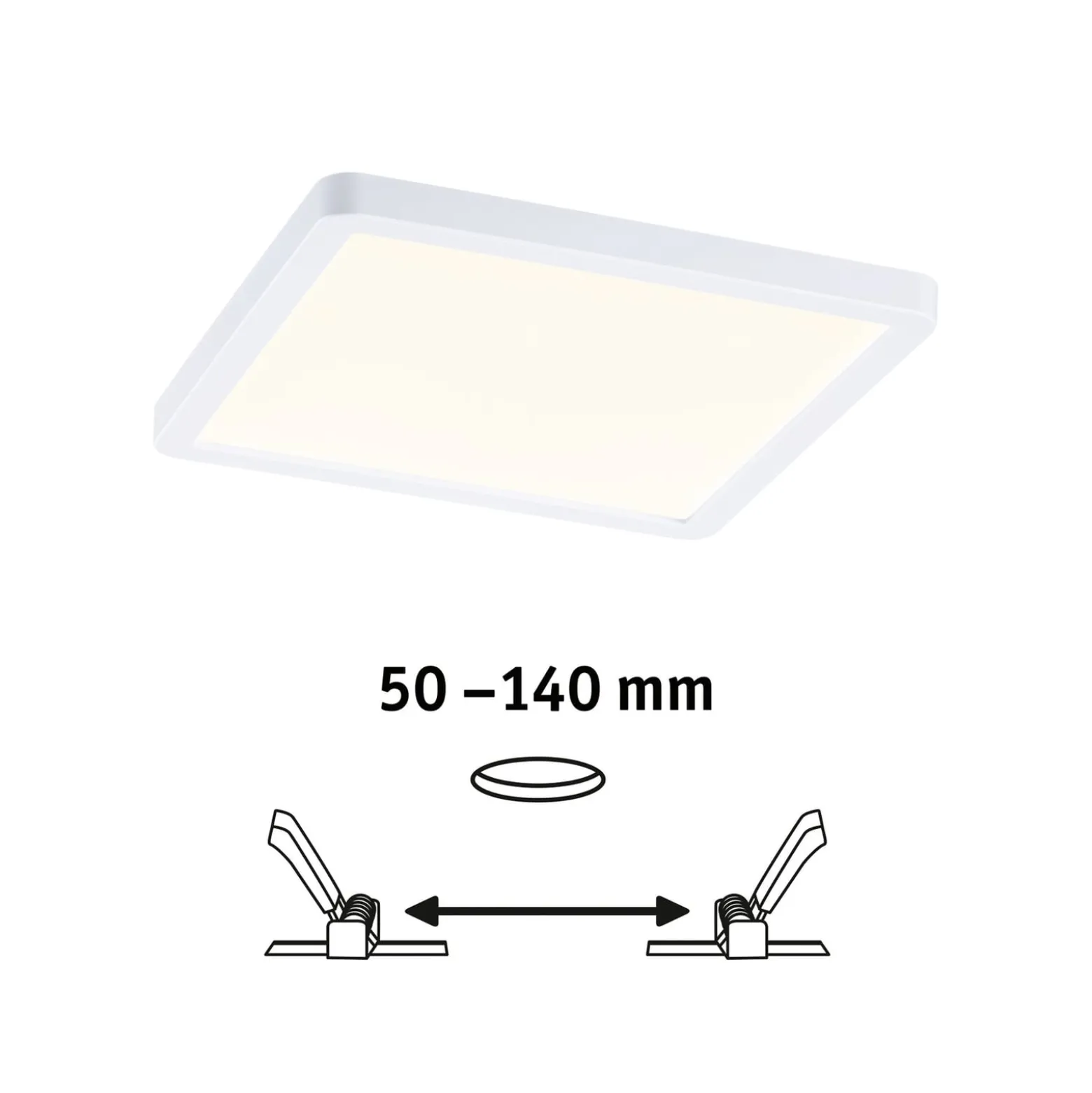 Paulmann LED-Panel Areo 3.000K eckig 17,5 cm weiß