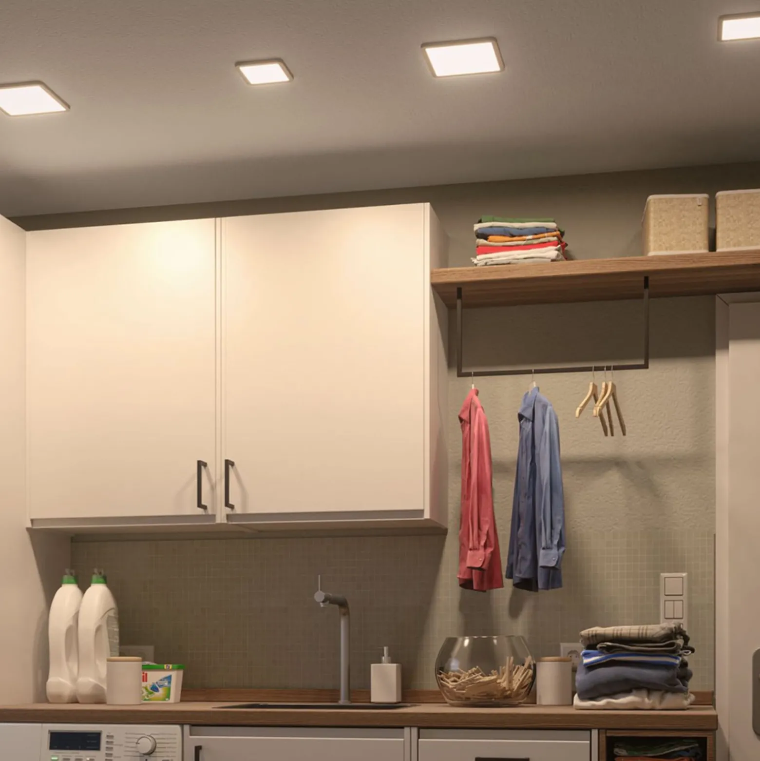 Paulmann LED-Panel Areo 3.000K eckig 17,5 cm weiß