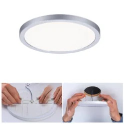Paulmann LED-Panel Areo 4.000K rund chrom 17,5cm