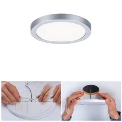 Paulmann LED-Panel Areo 4.000K rund chrom 11,8cm