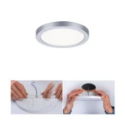 Paulmann LED-Panel Areo 4.000K rund chrom 11,8cm