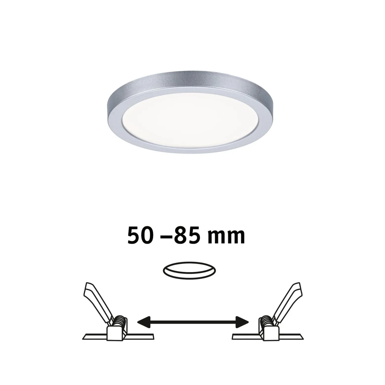 Paulmann LED-Panel Areo 4.000K rund chrom 11,8cm