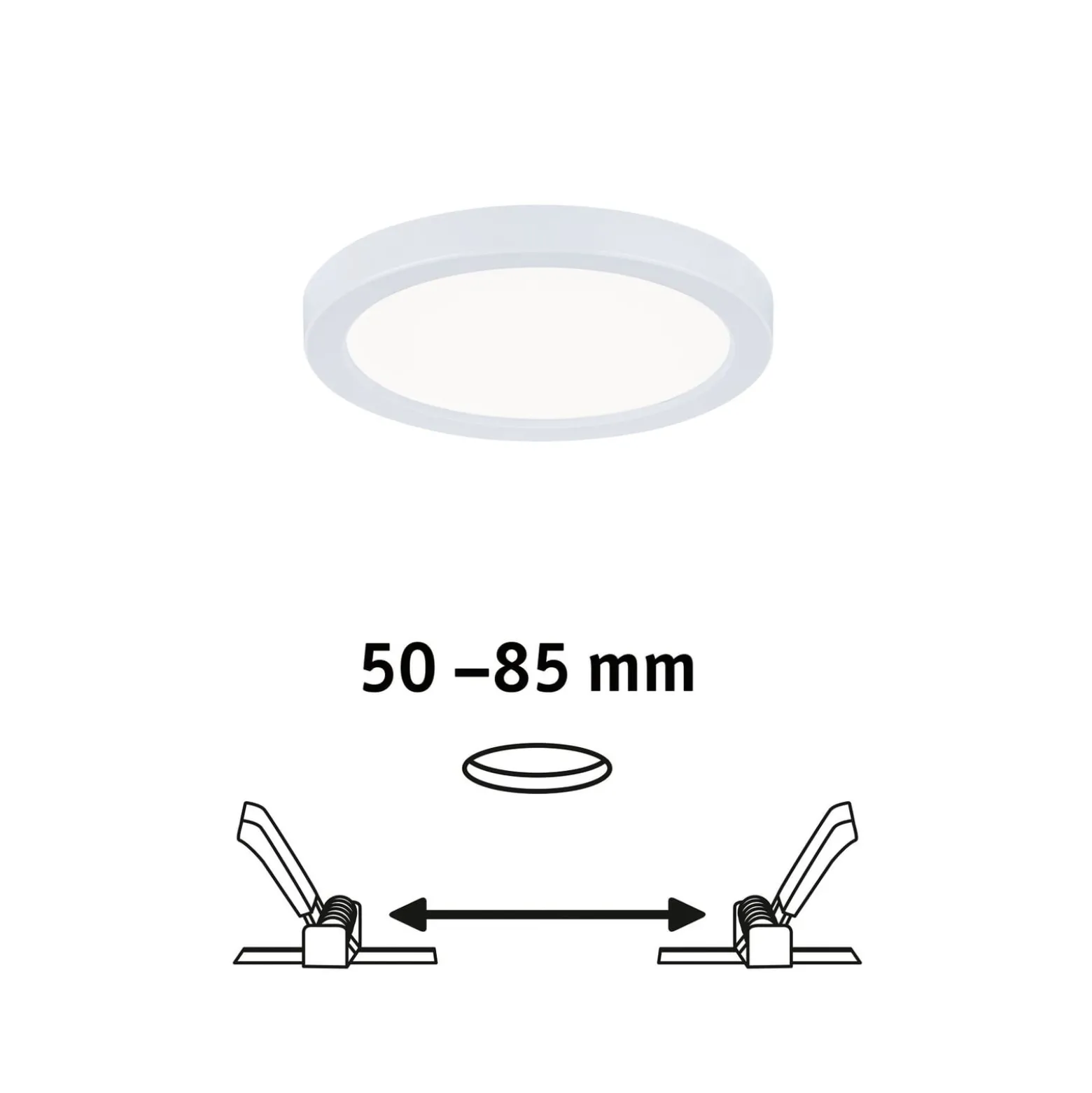 Paulmann LED-Panel Areo 4.000K rund weiß 11,8cm