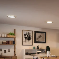 Paulmann LED-Panel Atria Shine chrom Ø29cm 3000K an/aus IP20