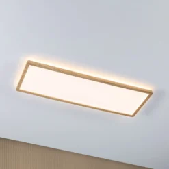 Paulmann LED-Panel Atria Shine 58cm holz IP44 3000K an/aus