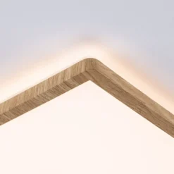Paulmann LED-Panel Atria Shine 58cm holz IP44 3000K an/aus