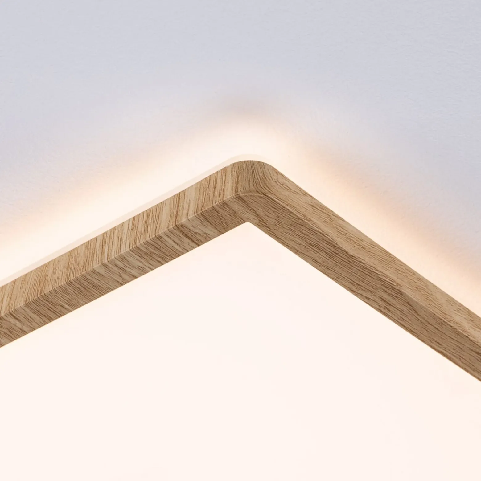Paulmann LED-Panel Atria Shine 58cm holz IP44 3000K an/aus