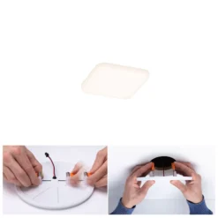 Paulmann LED-Panel Veluna 3.000K eckig 7,5 cm