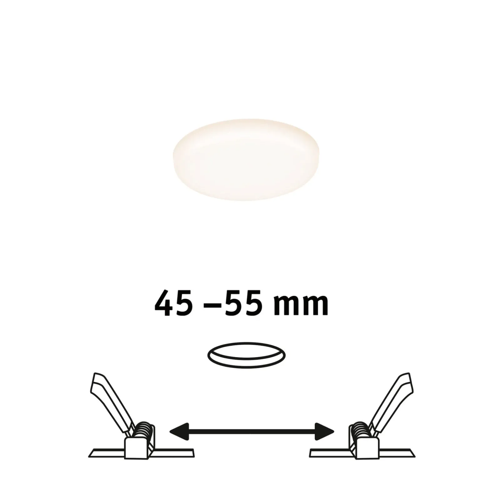Paulmann LED-Panel Veluna 3.000K rund 7,5cm