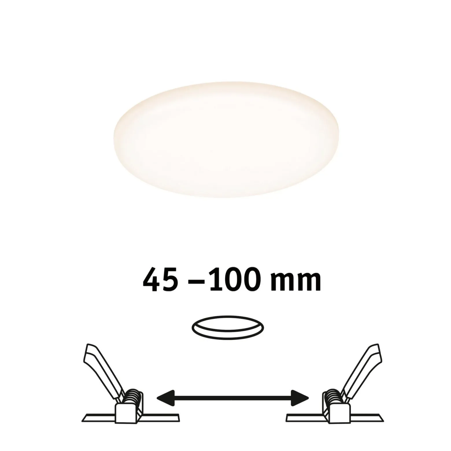 Paulmann LED-Panel Veluna 3.000K rund 12,5cm