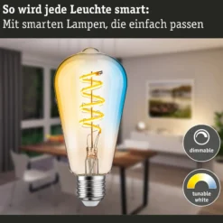 Paulmann LED-Rustika Zigbee E27 7,5W CCT dim gold