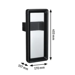 Paulmann LED-Sensor-Außenwandleuchte Reana, anthrazit IP44