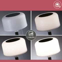 Paulmann LED-Solar-Tischlampe Bartja, schwarz, IP44 dim