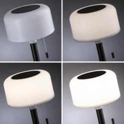 Paulmann LED-Solar-Tischlampe Bartja, schwarz, IP44 dim
