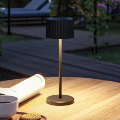 Paulmann LED-Solar-Tischlampe Else, schwarz, IP44 dim