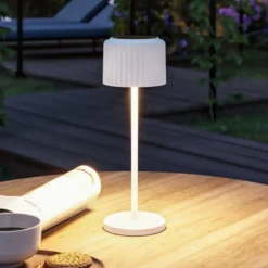 Paulmann LED-Solar-Tischlampe Else, weiß, IP44, dim