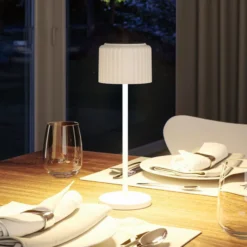 Paulmann LED-Solar-Tischlampe Else, weiß, IP44, dim