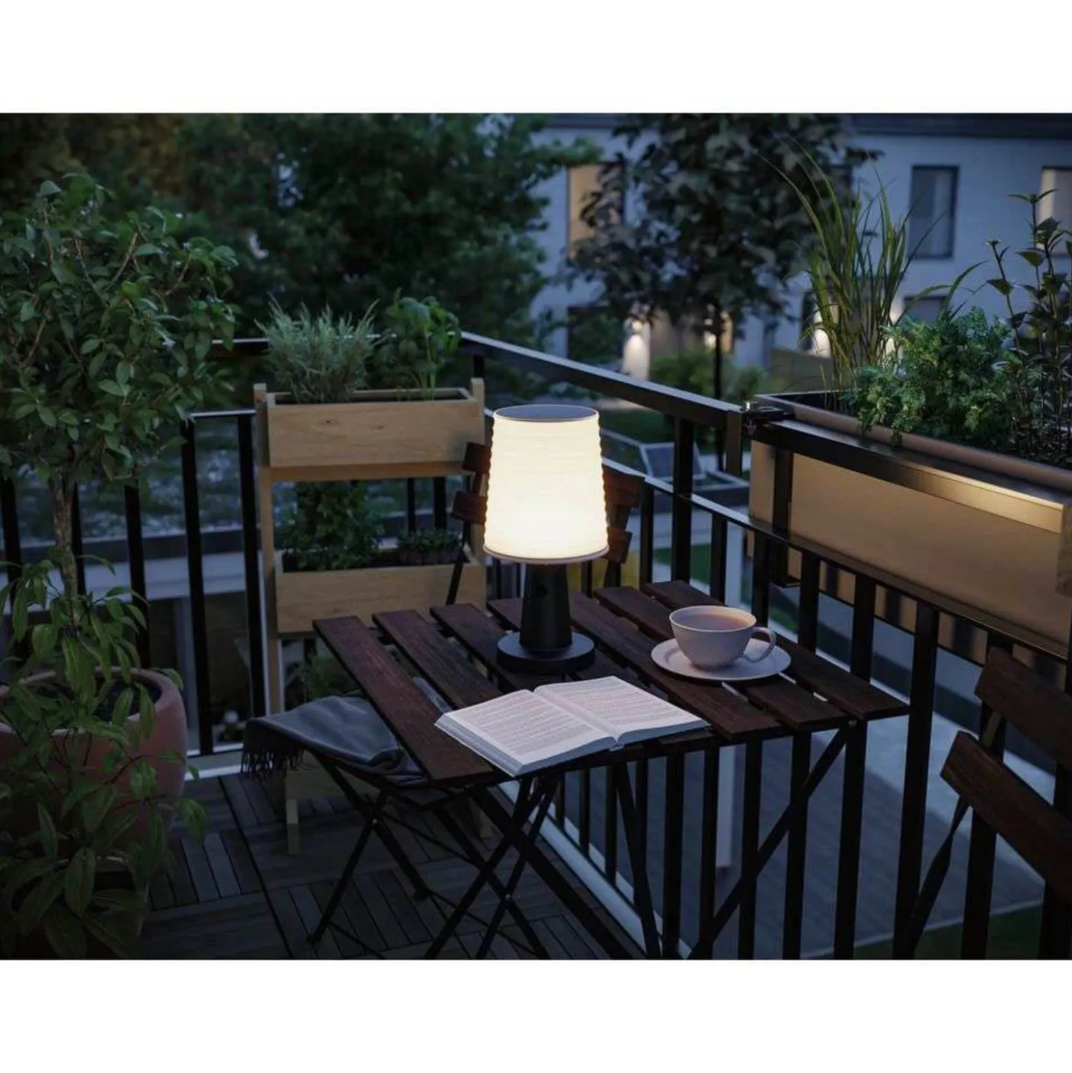 Paulmann LED-Solar-Tischlampe Ilanga, anthrazit, 30 cm, IP44