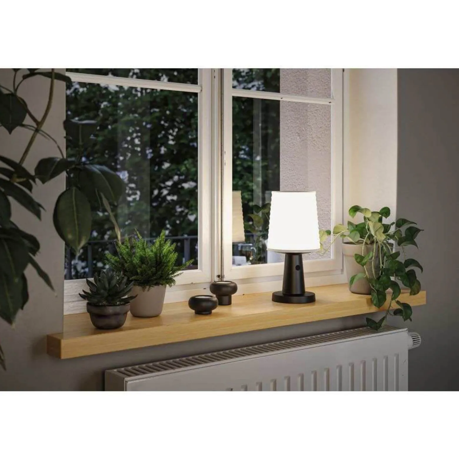 Paulmann LED-Solar-Tischlampe Ilanga, anthrazit, 30 cm, IP44