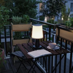 Paulmann LED-Solar-Tischlampe Ilanga, anthrazit, 30 cm, IP44